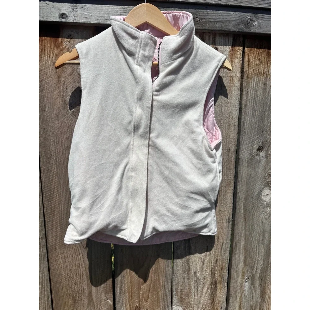 Sunice Reversible Quilted Fleece Vest Women Small Pink The Vintage Club Golf